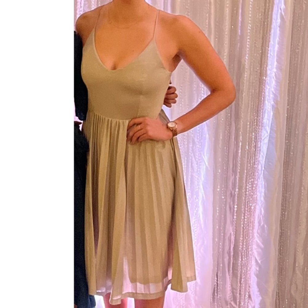 Anthropologie Silver Dress